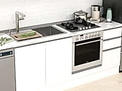 Alvinka 280X210 Cm High Gloss Mutfak Dolabı Mb-E80B40S40-1 High Gloss | Beyaz - Mdf