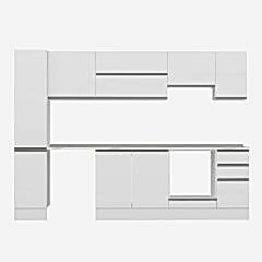 Alvinka 280X210 Cm High Gloss Mutfak Dolabı Mb-E80B40S40-1 High Gloss | Beyaz - Mdf