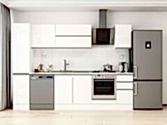 Alvinka 280X210 Cm High Gloss Mutfak Dolabı Mb-E80B40S40-2 High Gloss | Beyaz - Mdf