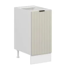 Alvinka Mutfak Modül Mbr_B Alt 1K1R 40Cm Dolap Beyaz Kumtaşı Mdf