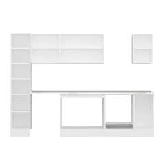 Alvinka 280X210 Cm High Gloss Mutfak Dolabı Mb-E80B40S40-2 High Gloss | Antrasit - Mdf