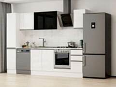 Alvinka 280X210 Cm High Gloss Mutfak Dolabı Mb-E80B40S40-3 High Gloss | Beyaz - Suntalam