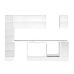 Alvinka 280X210 Cm High Gloss Mutfak Dolabı Mb-E80B40S40-3 High Gloss | Beyaz - Suntalam