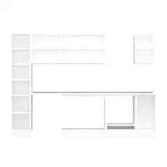 Alvinka 280X210 Cm High Gloss Mutfak Dolabı Mb-E80B40S40-3 High Gloss | Antrasit - Suntalam