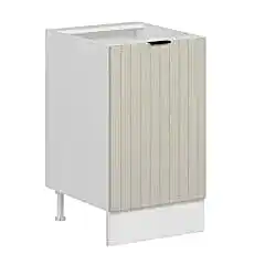 Alvinka Mutfak Modül Mbr_B Alt 1K1R 50Cm Dolap Beyaz Kumtaşı Mdf