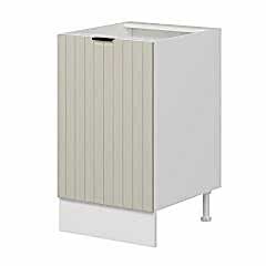 Alvinka Mutfak Modül Mbr_B Alt 1K1R 50Cm Dolap Beyaz Kumtaşı Mdf