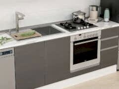 Alvinka 280X210 Cm High Gloss Mutfak Dolabı Mb-E80B40S40-3 High Gloss | Antrasit - Mdf