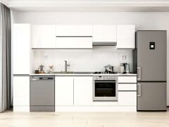 Alvinka 285X210 Cm High Gloss Mutfak Dolabı Mb-E80B40S45-1 High Gloss | Beyaz - Suntalam