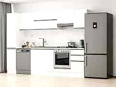 Alvinka 285X210 Cm High Gloss Mutfak Dolabı Mb-E80B40S45-1 High Gloss | Beyaz - Suntalam