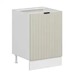 Alvinka Mutfak Modül Mbr_B Alt 1K1R 60Cm Dolap Beyaz Kumtaşı Mdf