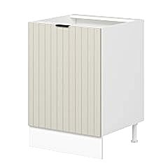 Alvinka Mutfak Modül Mbr_B Alt 1K1R 60Cm Dolap Beyaz Kumtaşı Mdf