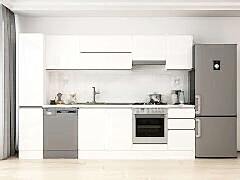 Alvinka 285X210 Cm High Gloss Mutfak Dolabı Mb-E80B40S45-1 High Gloss | Beyaz - Mdf