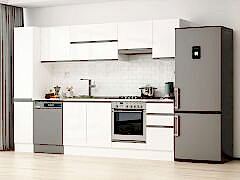 Alvinka 285X210 Cm High Gloss Mutfak Dolabı Mb-E80B40S45-1 High Gloss | Beyaz - Mdf