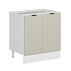 Alvinka Mutfak Modül Mbr_B Alt 2K1R 80Cm Dolap Beyaz Kumtaşı Mdf