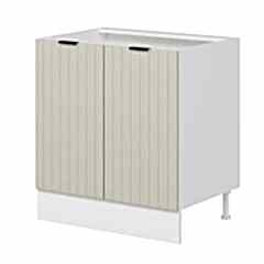 Alvinka Mutfak Modül Mbr_B Alt 2K1R 80Cm Dolap Beyaz Kumtaşı Mdf