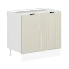 Alvinka Mutfak Modül Mbr_B Alt 2K1R 90Cm Dolap Beyaz Kumtaşı Suntalam