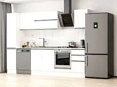 Alvinka 285X210 Cm High Gloss Mutfak Dolabı Mb-E80B40S45-2 High Gloss | Beyaz - Suntalam