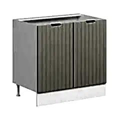 Alvinka Mutfak Modül Mbr_B Alt 2K1R 90Cm Dolap Beyaz Kumtaşı Mdf