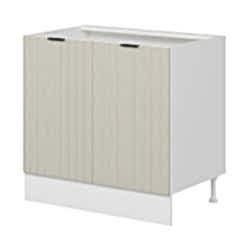 Alvinka Mutfak Modül Mbr_B Alt 2K1R 90Cm Dolap Beyaz Kumtaşı Mdf