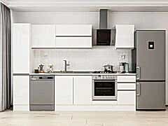 Alvinka 285X210 Cm High Gloss Mutfak Dolabı Mb-E80B40S45-2 High Gloss | Beyaz - Mdf