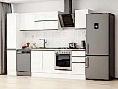 Alvinka 285X210 Cm High Gloss Mutfak Dolabı Mb-E80B40S45-2 High Gloss | Beyaz - Mdf