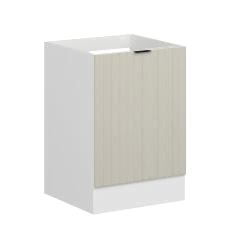 Alvinka Mutfak Modül Mbr_B Alt 1K 60Cm Evye Dolap Beyaz Kumtaşı Mdf