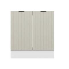 Alvinka Mutfak Modül Mbr_B Alt 2K 80Cm Evye Dolap Beyaz Kumtaşı Suntalam