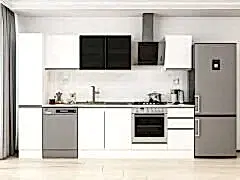 Alvinka 285X210 Cm High Gloss Mutfak Dolabı Mb-E80B40S45-3 High Gloss | Beyaz - Suntalam