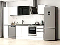 Alvinka 285X210 Cm High Gloss Mutfak Dolabı Mb-E80B40S45-3 High Gloss | Beyaz - Suntalam