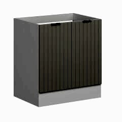 Alvinka Mutfak Modül Mbr_B Alt 2K 80Cm Evye Dolap Beyaz Kumtaşı Mdf