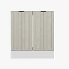 Alvinka Mutfak Modül Mbr_B Alt 2K 80Cm Evye Dolap Beyaz Kumtaşı Mdf