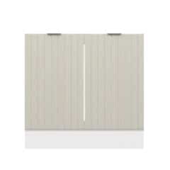 Alvinka Mutfak Modül Mbr_B Alt 2K 90Cm Evye Dolap Beyaz Kumtaşı Suntalam