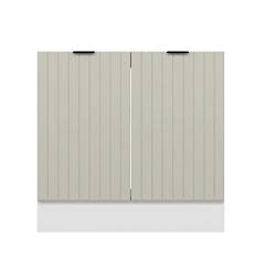 Alvinka Mutfak Modül Mbr_B Alt 2K 90Cm Evye Dolap Beyaz Kumtaşı Mdf