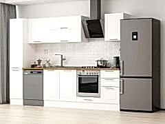 Alvinka 285x210 Cm Klasik Mebran Mutfak Dolabı Mb-E80B40S45-2 Mebran | Beyaz - Suntalam