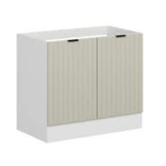 Alvinka Mutfak Modül Mbr_B Alt 2K 100Cm Evye Dolap Beyaz Kumtaşı Suntalam