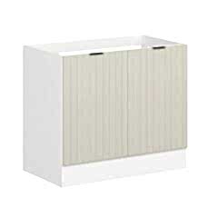 Alvinka Mutfak Modül Mbr_B Alt 2K 100Cm Evye Dolap Beyaz Kumtaşı Mdf