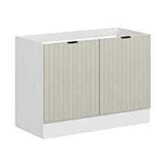 Alvinka Mutfak Modül Mbr_B Alt 2K 120Cm Evye Dolap Beyaz Kumtaşı Mdf