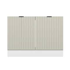 Alvinka Mutfak Modül Mbr_B Alt 2K 120Cm Evye Dolap Beyaz Kumtaşı Mdf