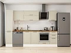 Alvinka 285x210 Cm Klasik Mebran Mutfak Dolabı Mb-E80B40S45-2 Mebran | Kumtaşı - Mdf