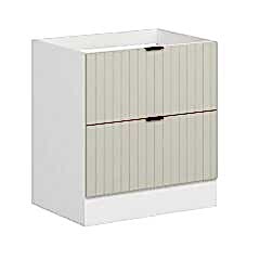 Alvinka Mutfak Modül Mbr_B Alt 2Ç 80Cm Evye Dolap Beyaz Kumtaşı Mdf