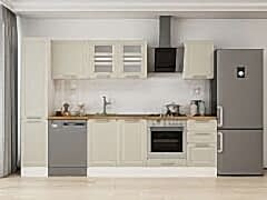 Alvinka 285X210 Cm Klasik Mebran Mutfak Dolabı Mb-E80B40S45-3 Mebran | Kumtaşı - Suntalam