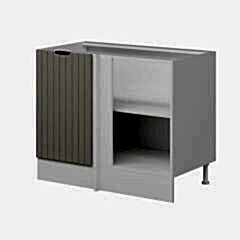 Alvinka Mutfak Modül Mbr_B Alt 1K1R 105Cm Köşe Dolap Beyaz Kumtaşı Suntalam