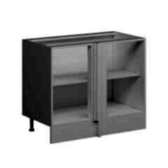 Alvinka Mutfak Modül Mbr_B Alt 1K1R 105Cm Köşe Dolap Beyaz Kumtaşı Mdf