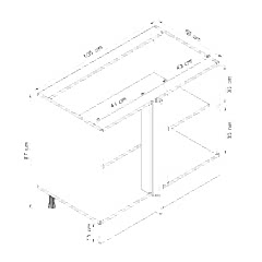 Alvinka Mutfak Modül Mbr_B Alt 1K1R 105Cm Köşe Dolap Beyaz Kumtaşı Mdf