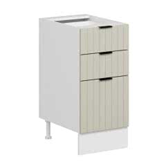 Alvinka Mutfak Modül Mbr_B Alt 3Ç1B2K Nray 40Cm Dolap Beyaz Kumtaşı Mdf