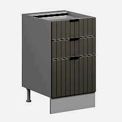 Alvinka Mutfak Modül Mbr_B Alt 3Ç1B2K Nray 50Cm Dolap Beyaz Kumtaşı Mdf