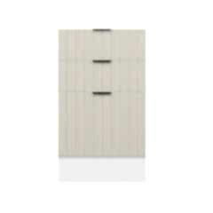 Alvinka Mutfak Modül Mbr_B Alt 3Ç1B2K Nray 50Cm Dolap Beyaz Kumtaşı Mdf