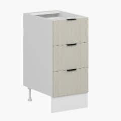 Alvinka Mutfak Modül Mbr_B Alt 3Ç Nray 40Cm Dolap Beyaz Kumtaşı Suntalam