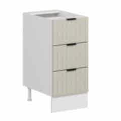 Alvinka Mutfak Modül Mbr_B Alt 3Ç Nray 40Cm Dolap Beyaz Kumtaşı Mdf