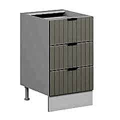 Alvinka Mutfak Modül Mbr_B Alt 3Ç Nray 50Cm Dolap Beyaz Kumtaşı Suntalam